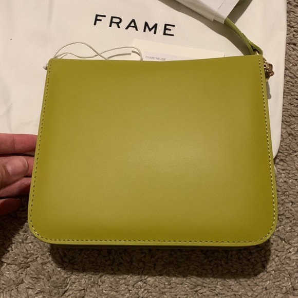 Frame, Le Signature Mini Leather Crossbody Bag, Chartreuse - Picture 8 of 16